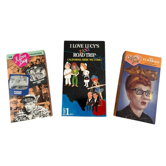 18 EPISODES I Love Lucy VHS Collection 5 Tapes Zany Road Trip Vol. 1 Classics